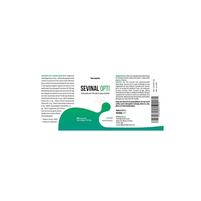 ▻ Sevinal Opti - capsules voor urine-incontinentie